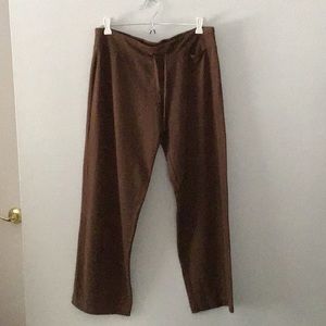 Dark Brown Danskin Sweat Pants Medium Tie Waist